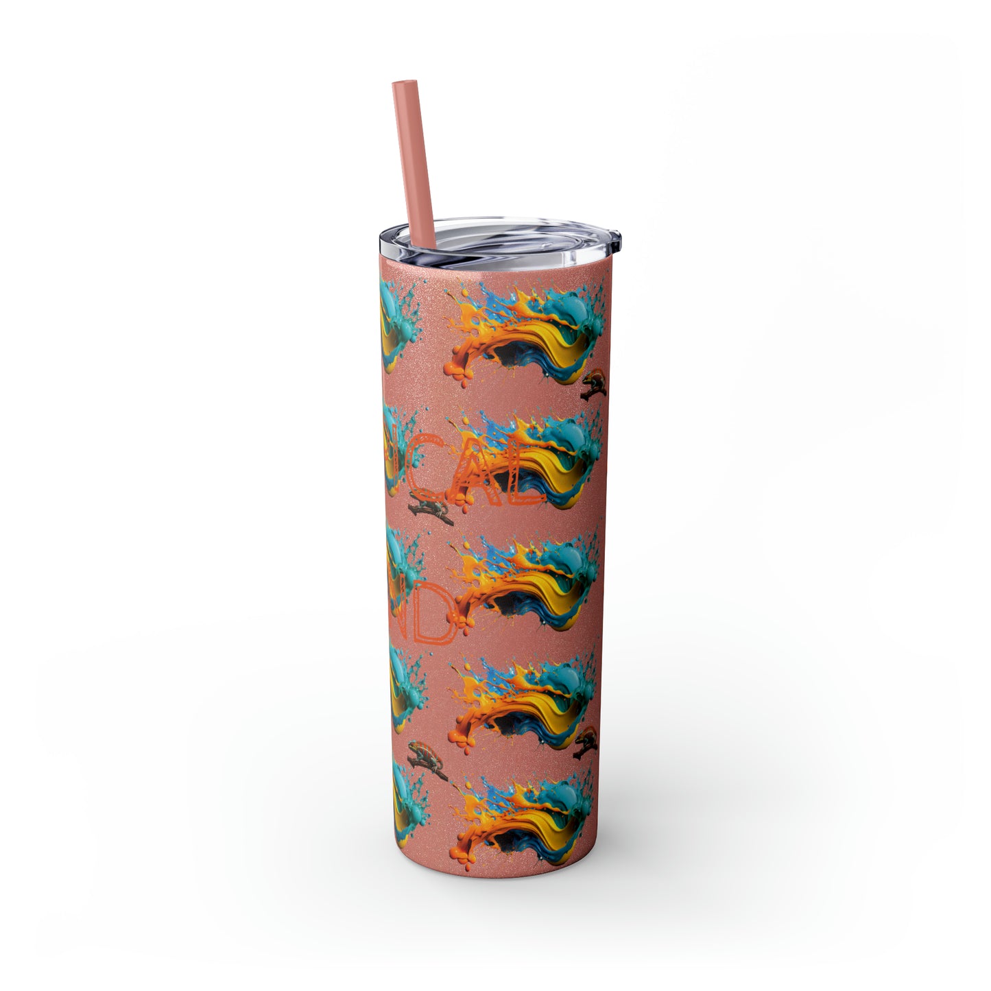 Tropical Blend Skinny Tumbler with Straw, 20oz