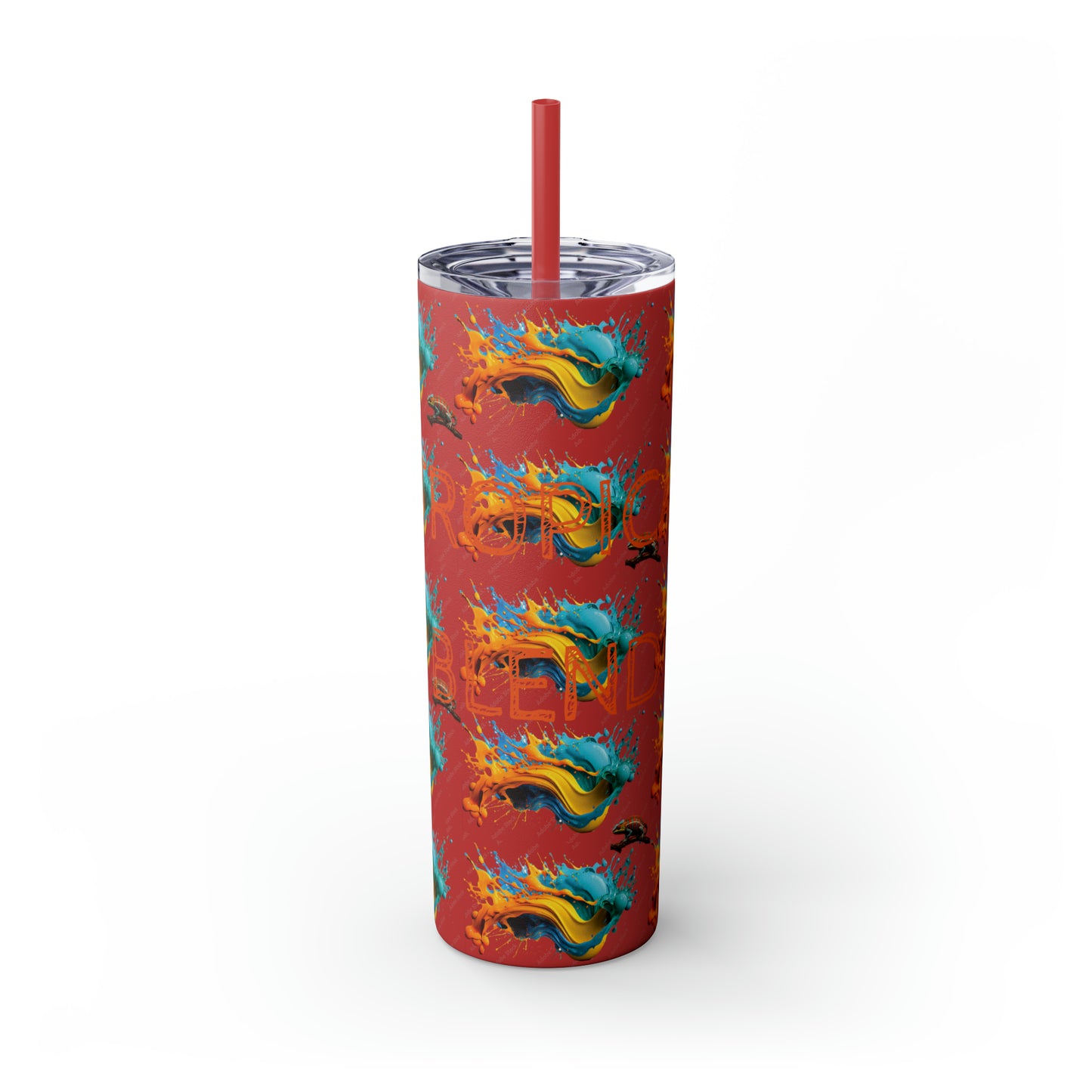 Tropical Blend Skinny Tumbler with Straw, 20oz