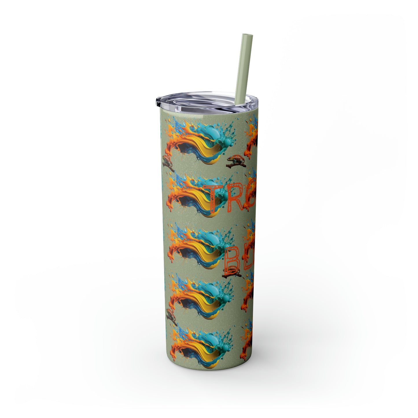 Tropical Blend Skinny Tumbler with Straw, 20oz