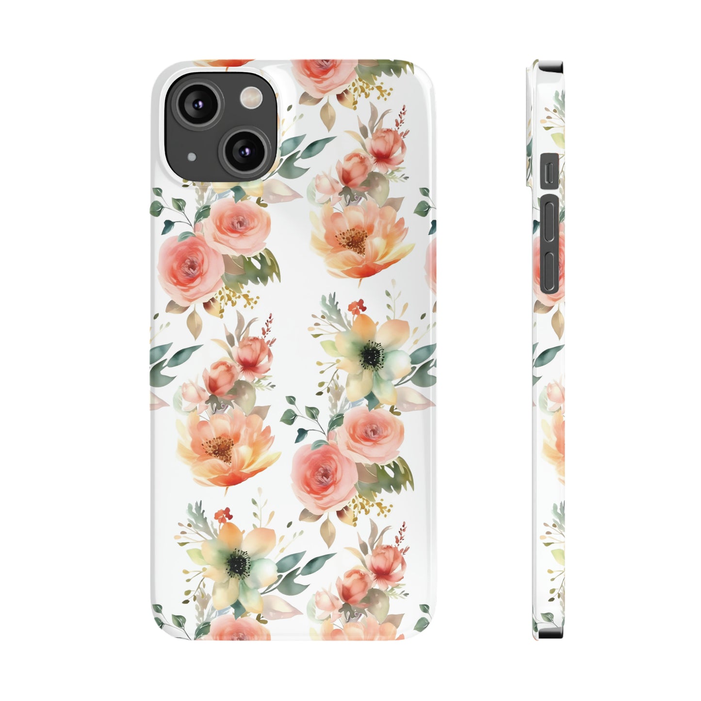 Flowers Pattern Slim iPhone Cases