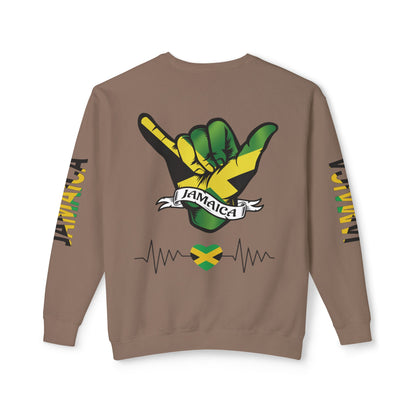 Jamaica Raise And Jesus Save Crewneck Lightweight Sweatshirt