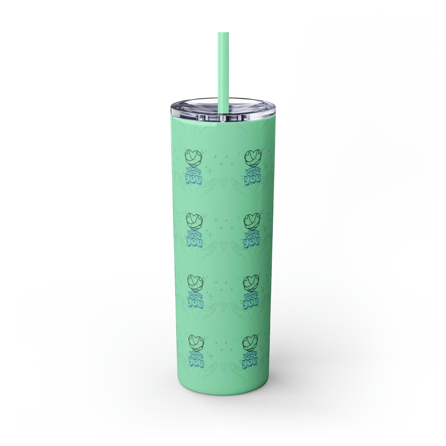 Believe In You Hot/Cold Skinny Tumbler with Straw, 20oz