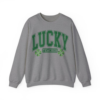 Lucky Teacher ST Patrick's Day Unisex Heavy Blend Crewneck Sweatshirt