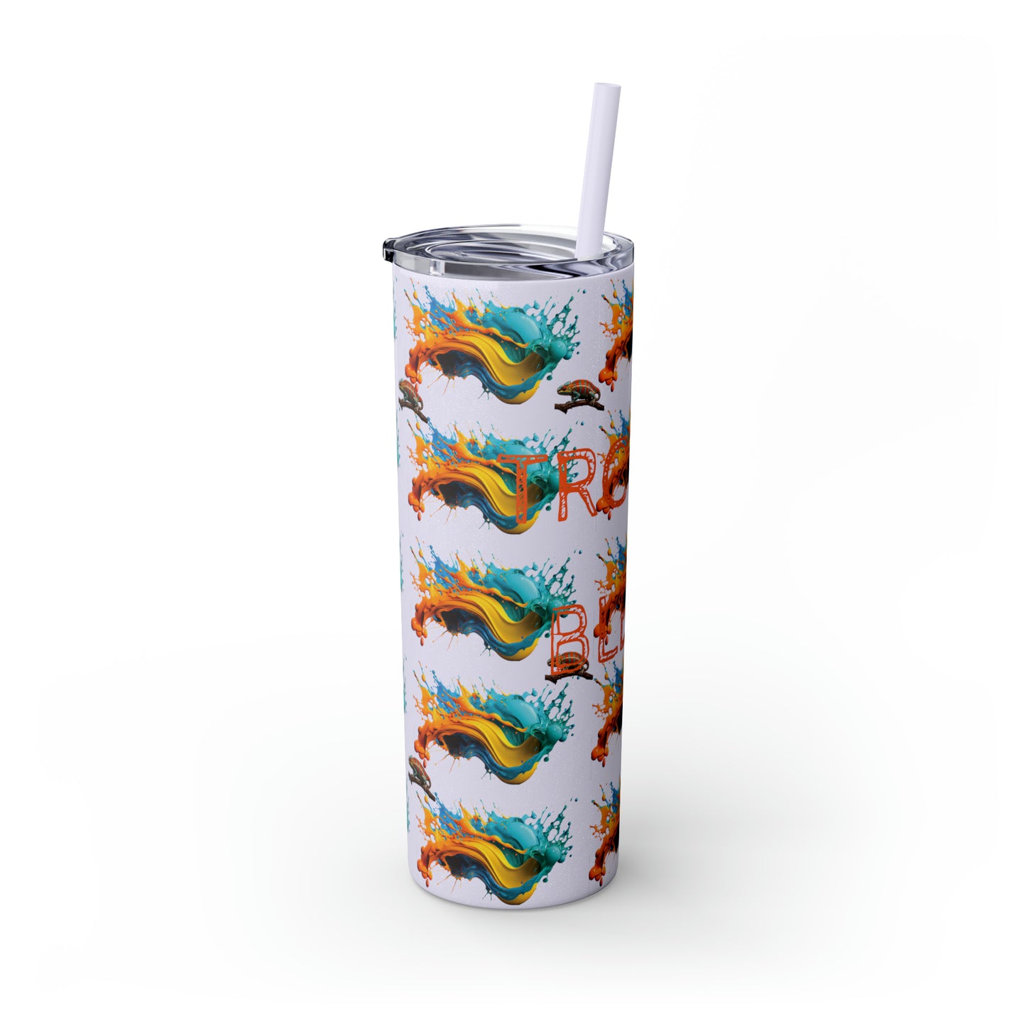 Tropical Blend Skinny Tumbler with Straw, 20oz