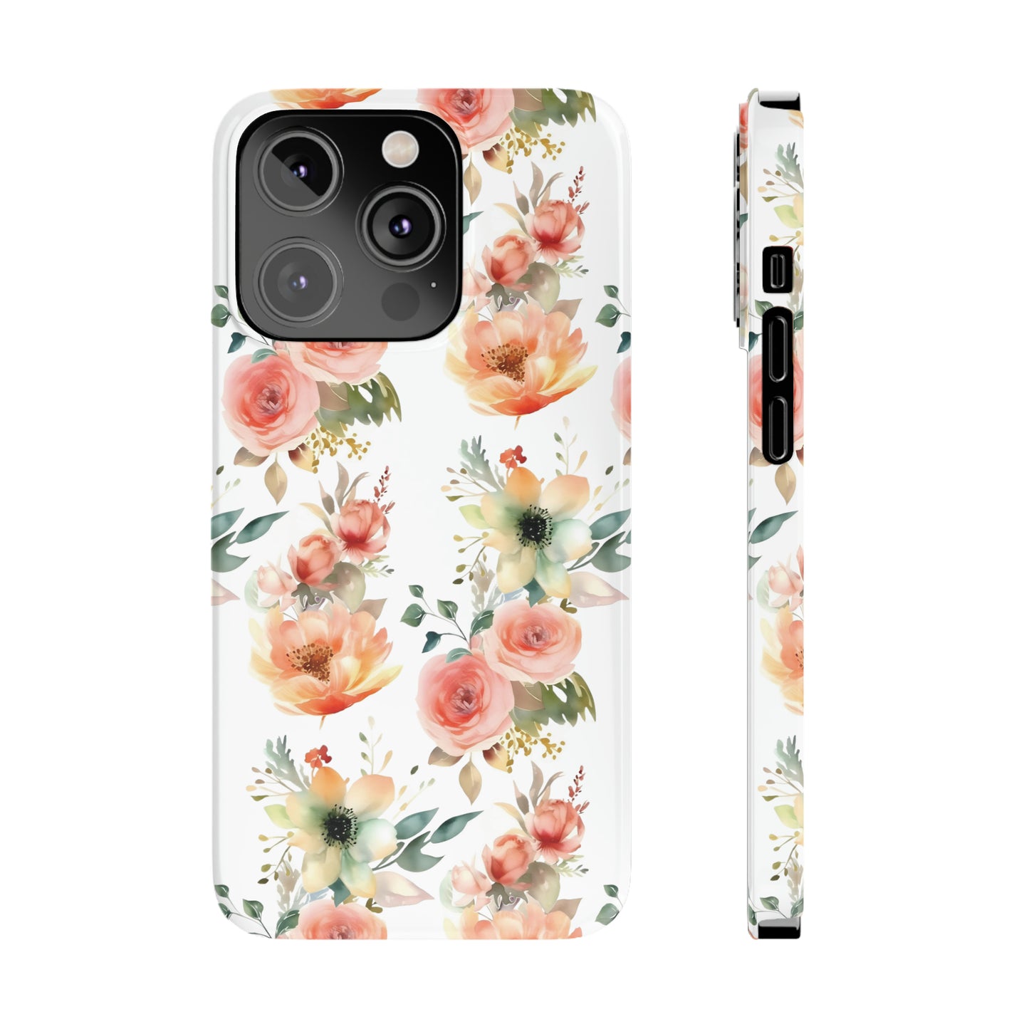 Flowers Pattern Slim iPhone Cases