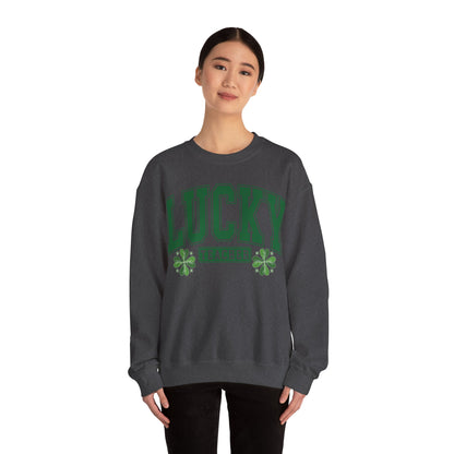 Lucky Teacher ST Patrick's Day Unisex Heavy Blend Crewneck Sweatshirt