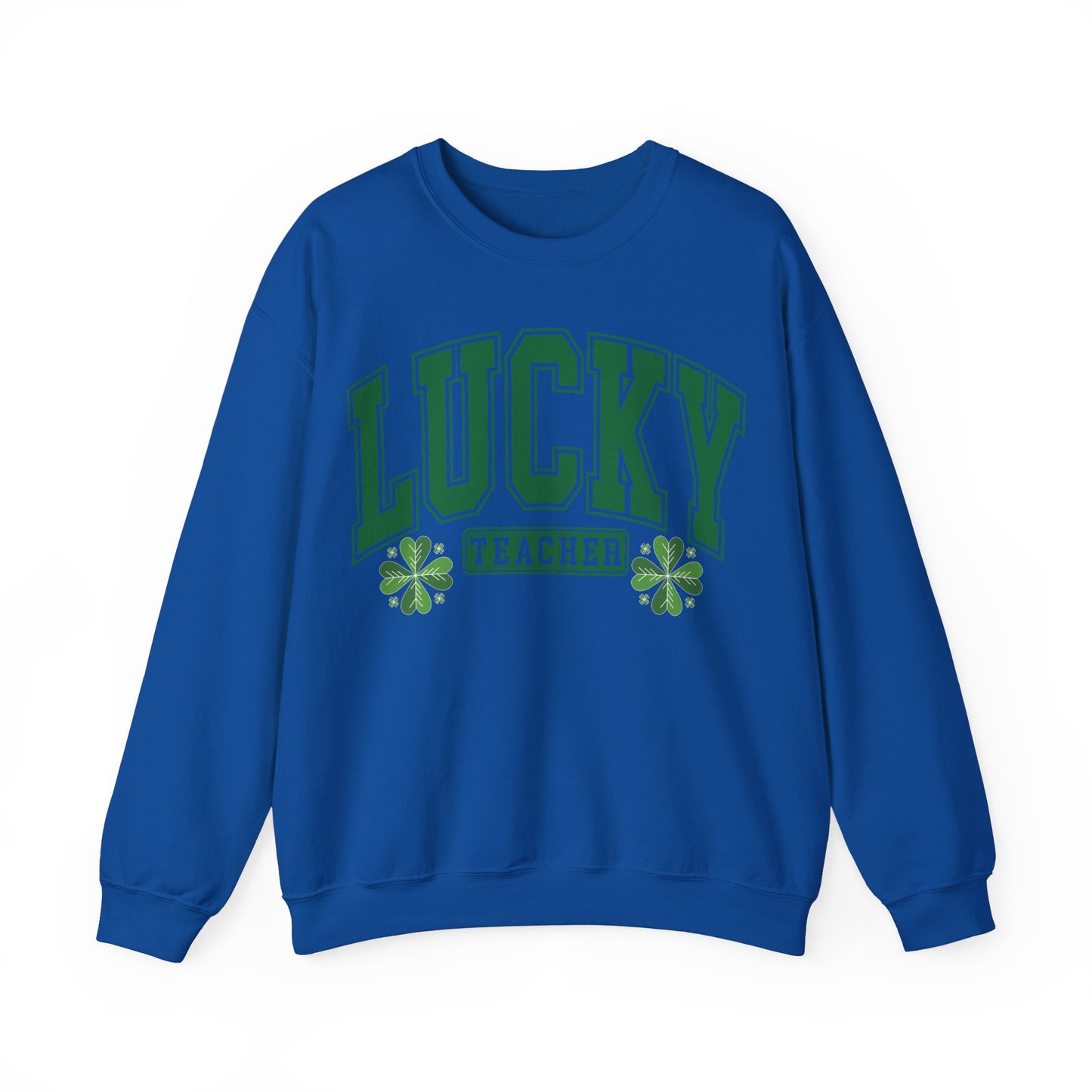 Lucky Teacher ST Patrick's Day Unisex Heavy Blend Crewneck Sweatshirt