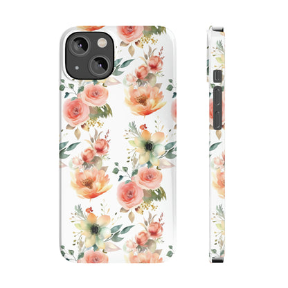 Flowers Pattern Slim iPhone Cases