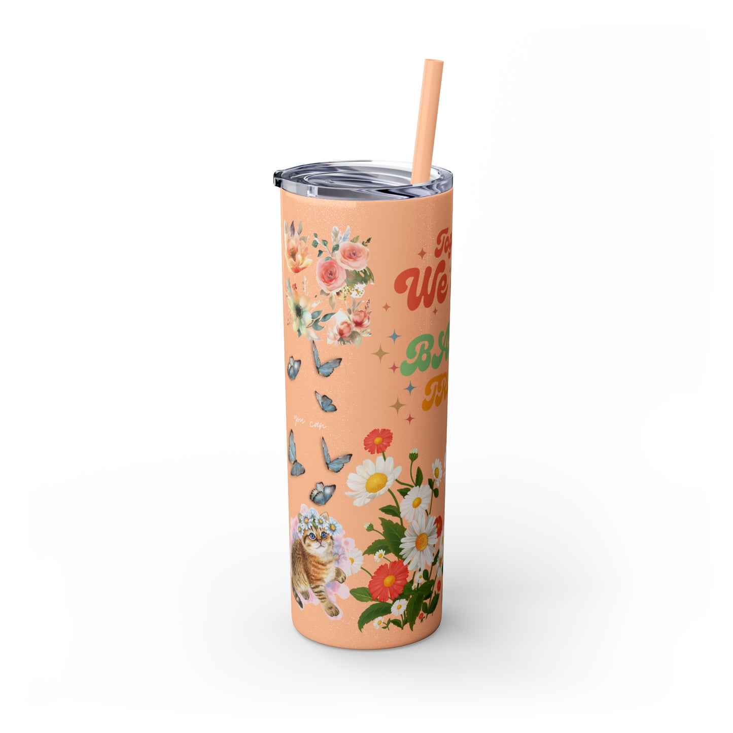 Together We Rise Skinny Tumbler with Straw, 20oz