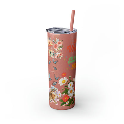 Together We Rise Skinny Tumbler with Straw, 20oz