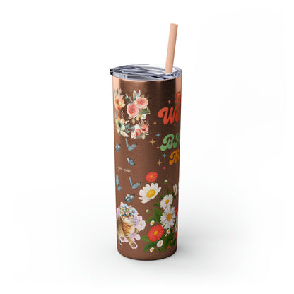 Together We Rise Skinny Tumbler with Straw, 20oz