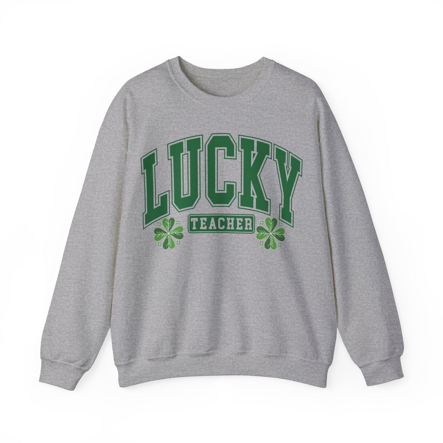 Lucky Teacher ST Patrick's Day Unisex Heavy Blend Crewneck Sweatshirt