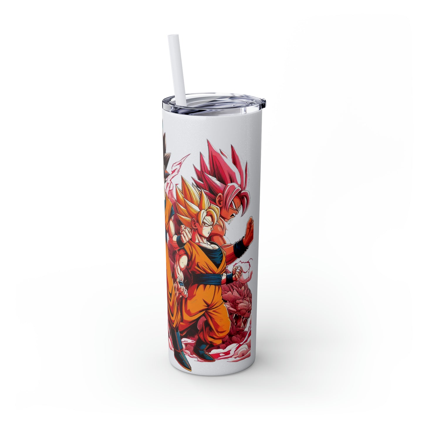 Goku Skinny Tumbler with Straw