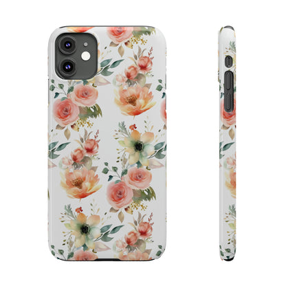 Flowers Pattern Slim iPhone Cases