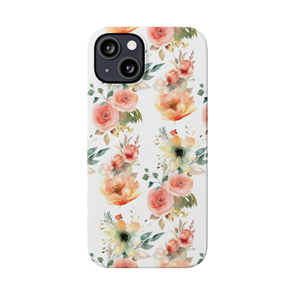 Flowers Pattern Slim iPhone Cases