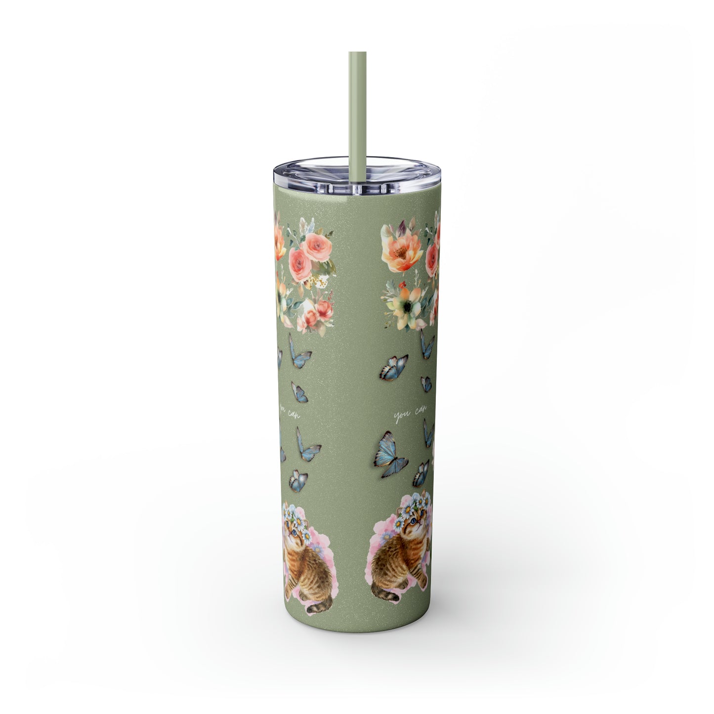 Together We Rise Skinny Tumbler with Straw, 20oz