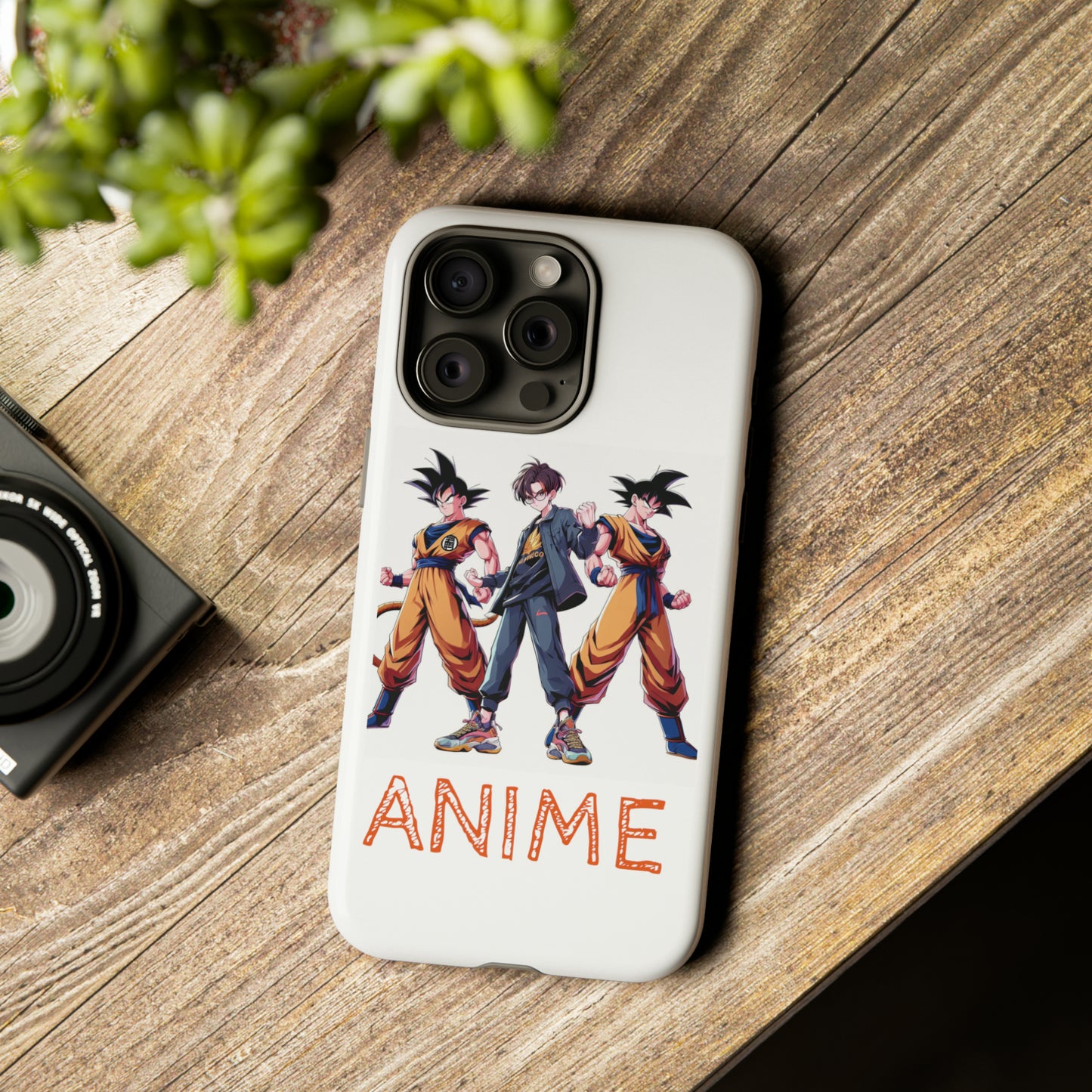 Tough Anime Goku iPhone Premium Protective Phone Cases for Apple, Samsung, and Google Devices