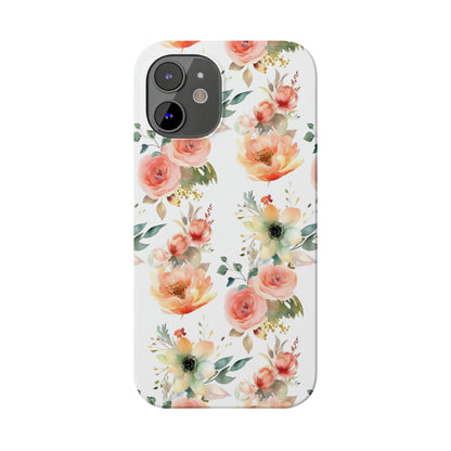 Flowers Pattern Slim iPhone Cases