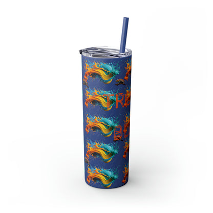 Tropical Blend Skinny Tumbler with Straw, 20oz