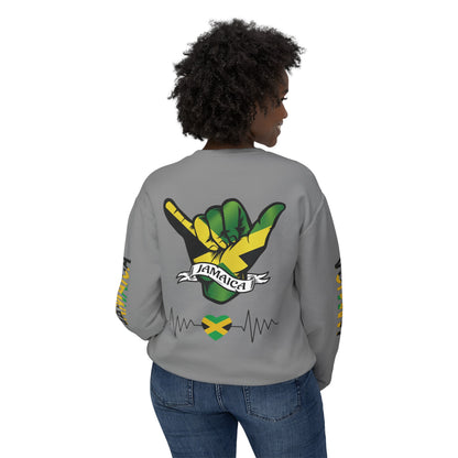 Jamaica Raise And Jesus Save Crewneck Lightweight Sweatshirt