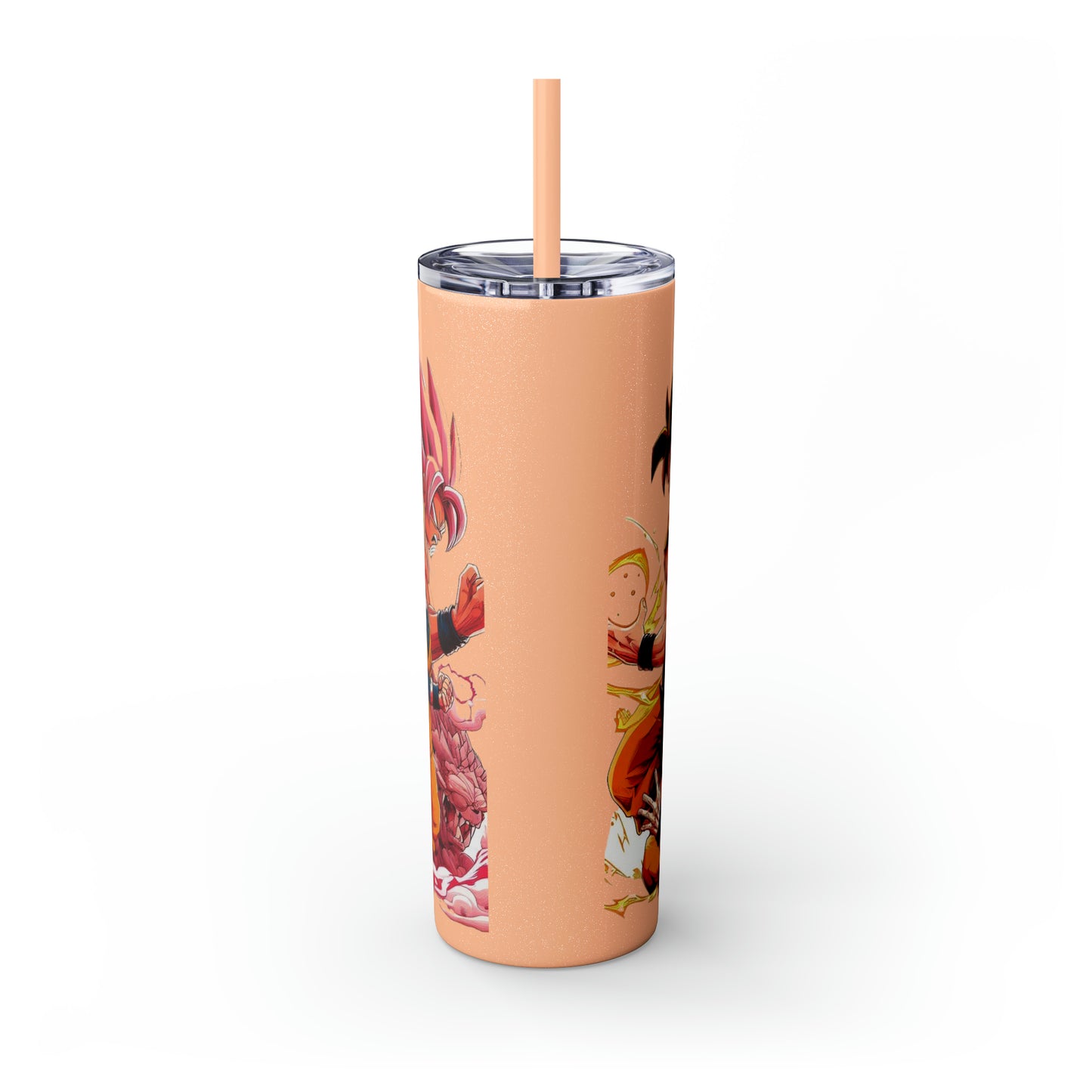 Goku Skinny Tumbler with Straw