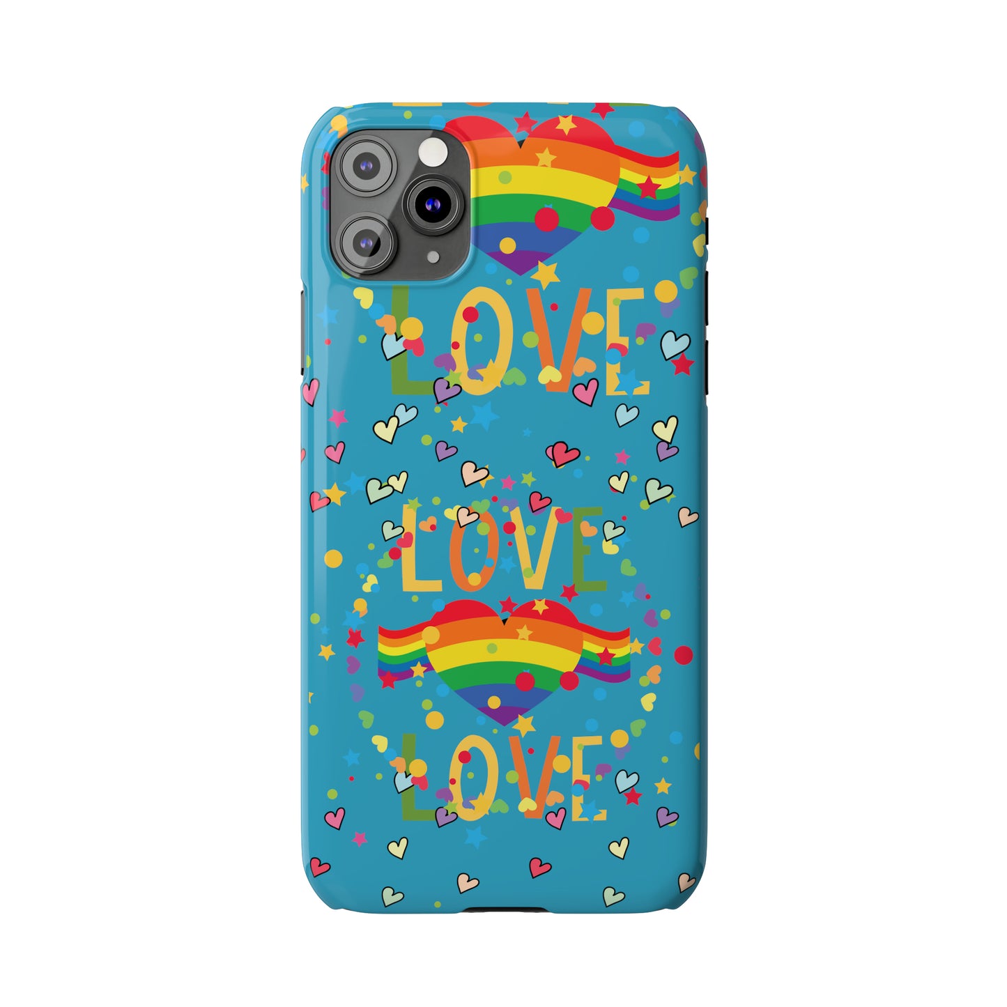 LOVE LOVE Colorful Rainbow Flexible iPhone X-15 Series Cases