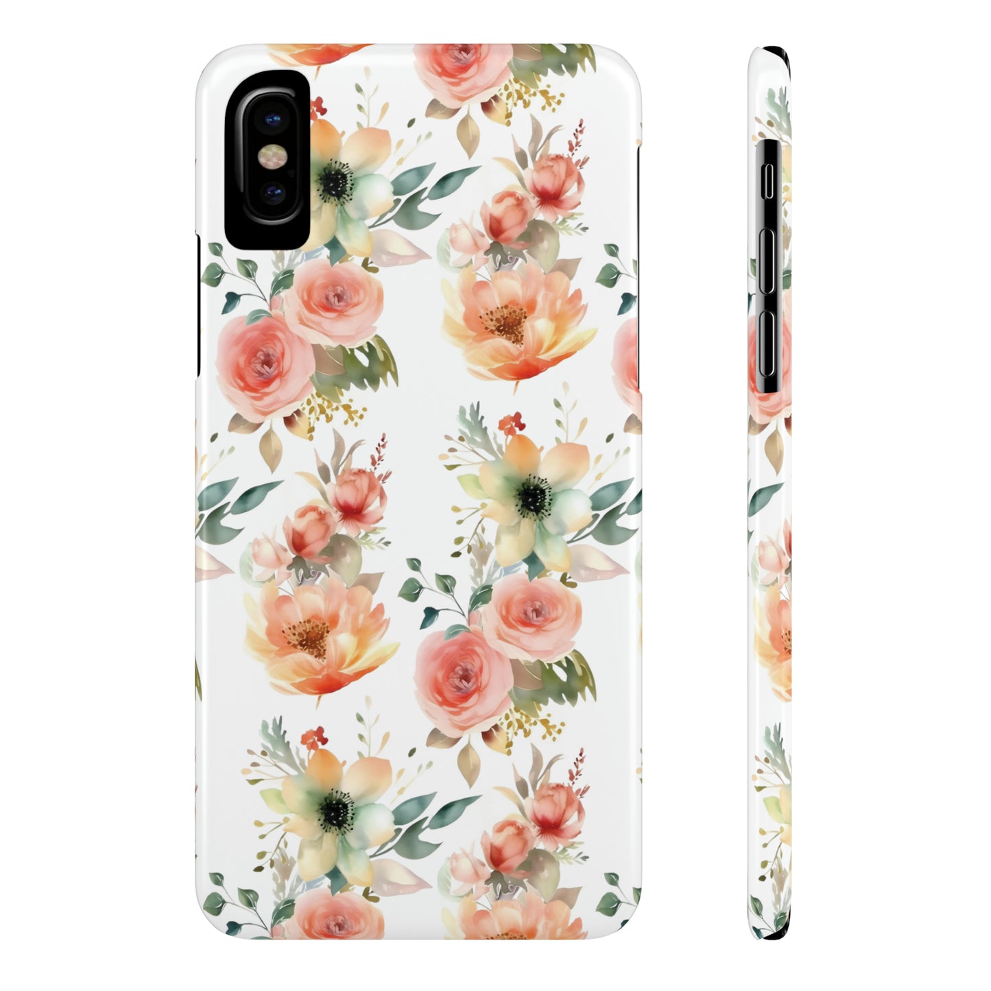 Flowers Pattern Slim iPhone Cases