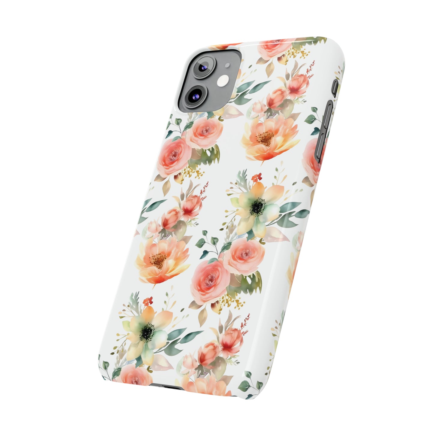 Flowers Pattern Slim iPhone Cases