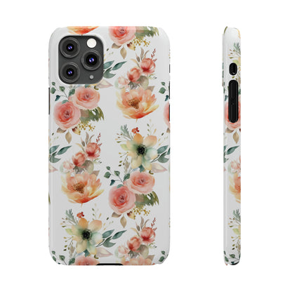 Flowers Pattern Slim iPhone Cases