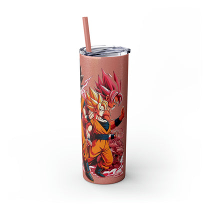 Goku Skinny Tumbler with Straw