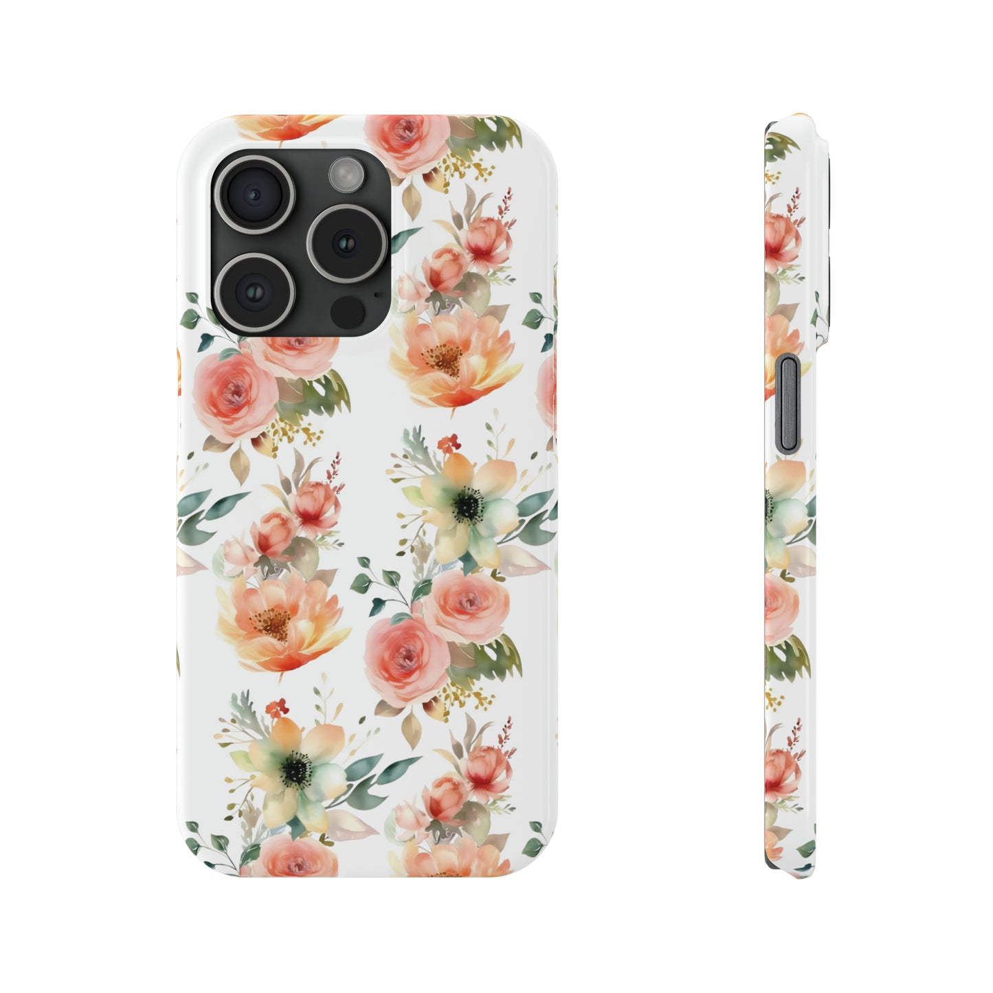 Flowers Pattern Slim iPhone Cases