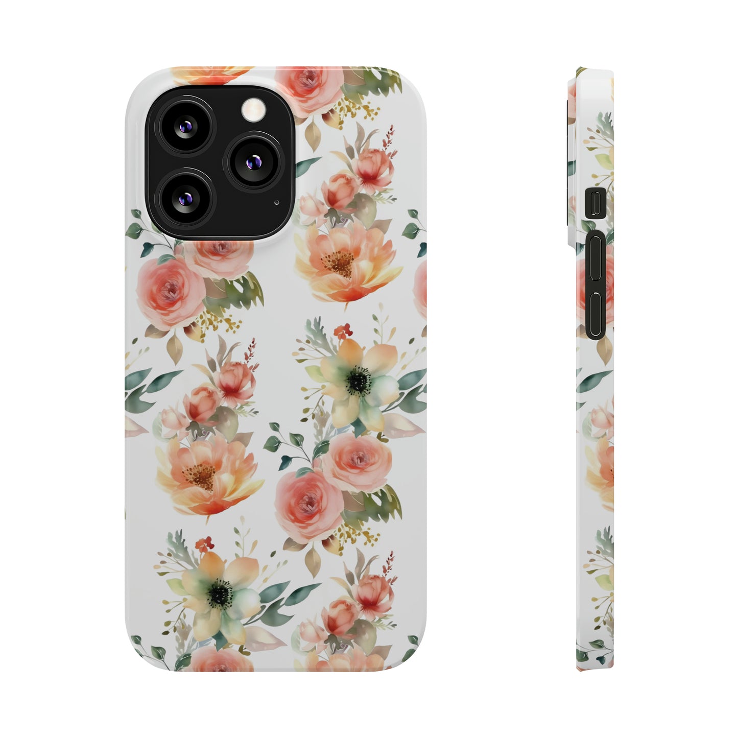 Flowers Pattern Slim iPhone Cases