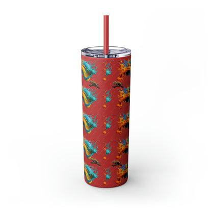 Tropical Blend Skinny Tumbler with Straw, 20oz