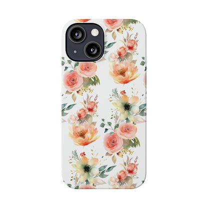 Flowers Pattern Slim iPhone Cases