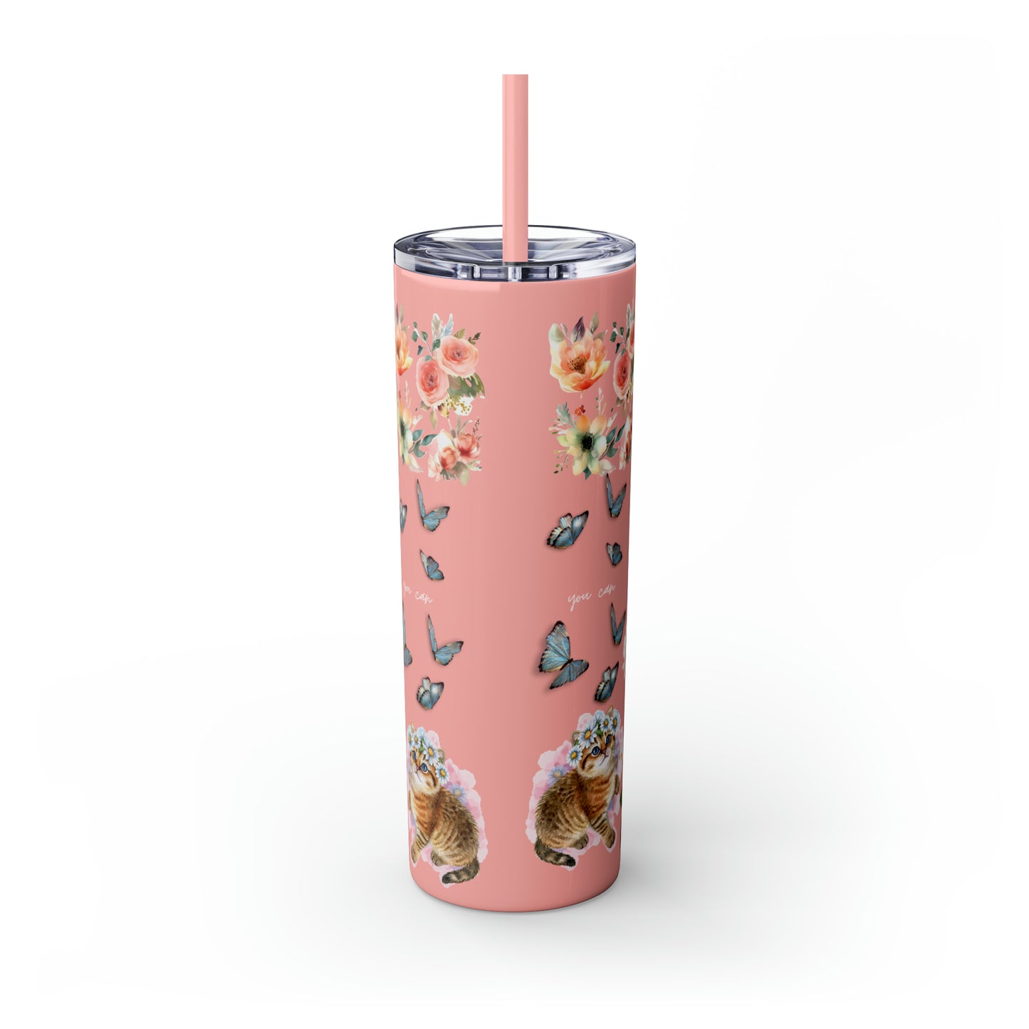 Together We Rise Skinny Tumbler with Straw, 20oz