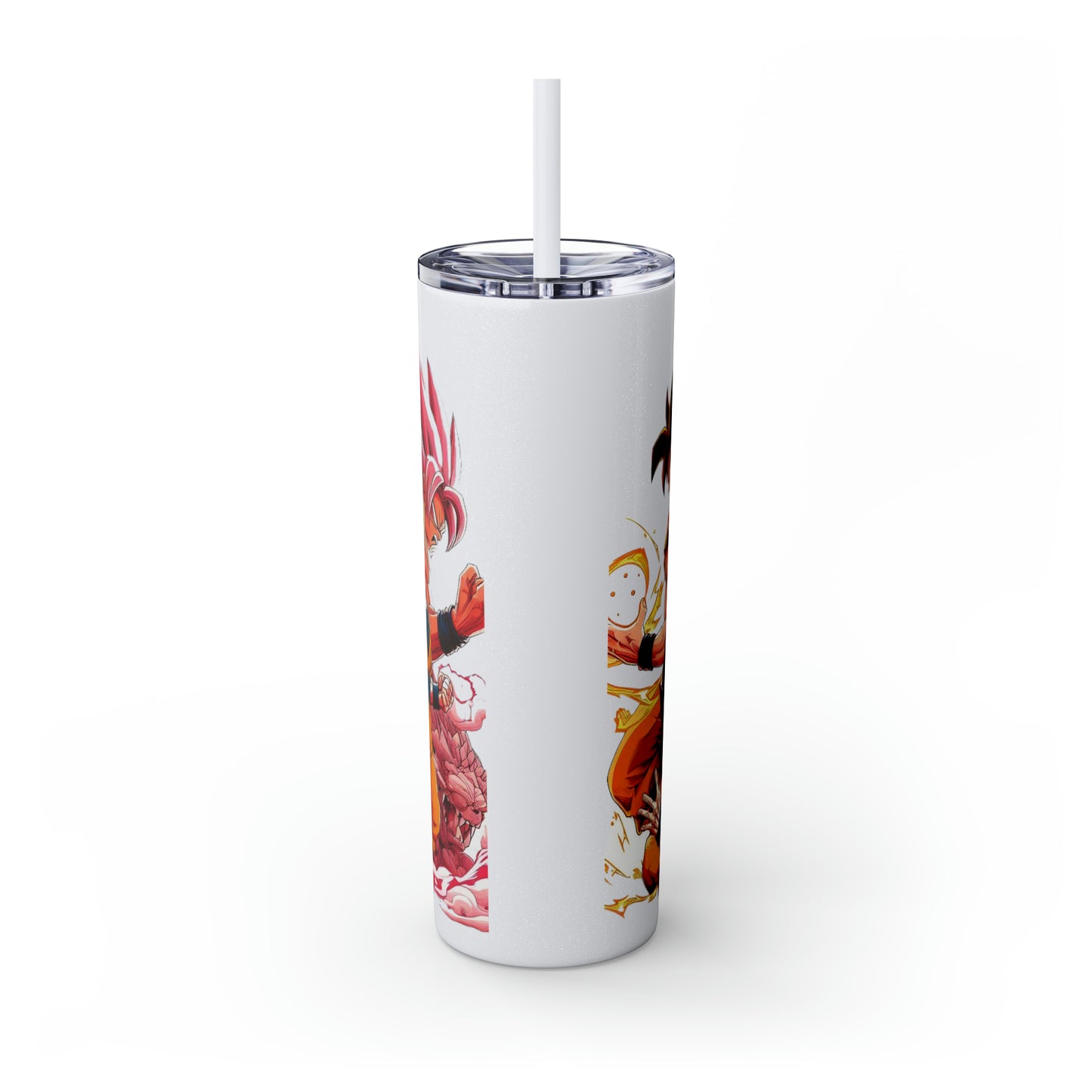 Goku Skinny Tumbler with Straw