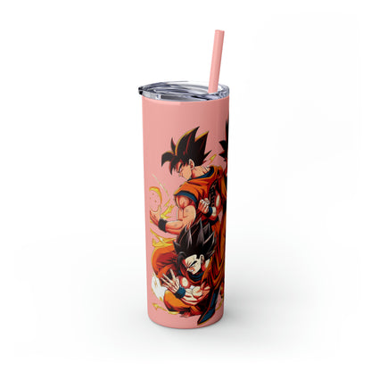 Goku Skinny Tumbler with Straw