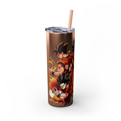 Goku Skinny Tumbler with Straw