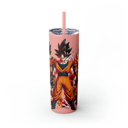 Goku Skinny Tumbler with Straw