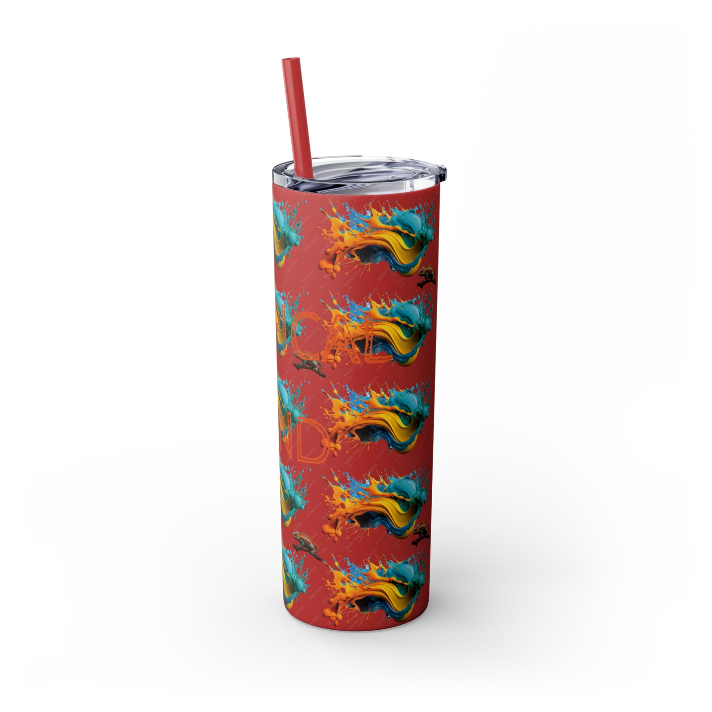 Tropical Blend Skinny Tumbler with Straw, 20oz