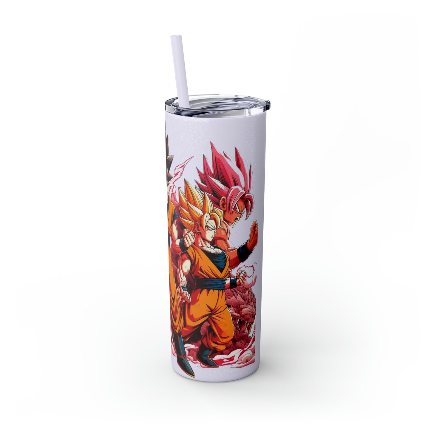 Goku Skinny Tumbler with Straw