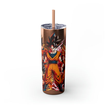 Goku Skinny Tumbler with Straw