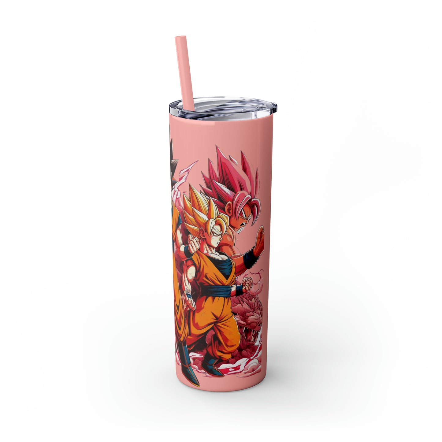 Goku Skinny Tumbler with Straw