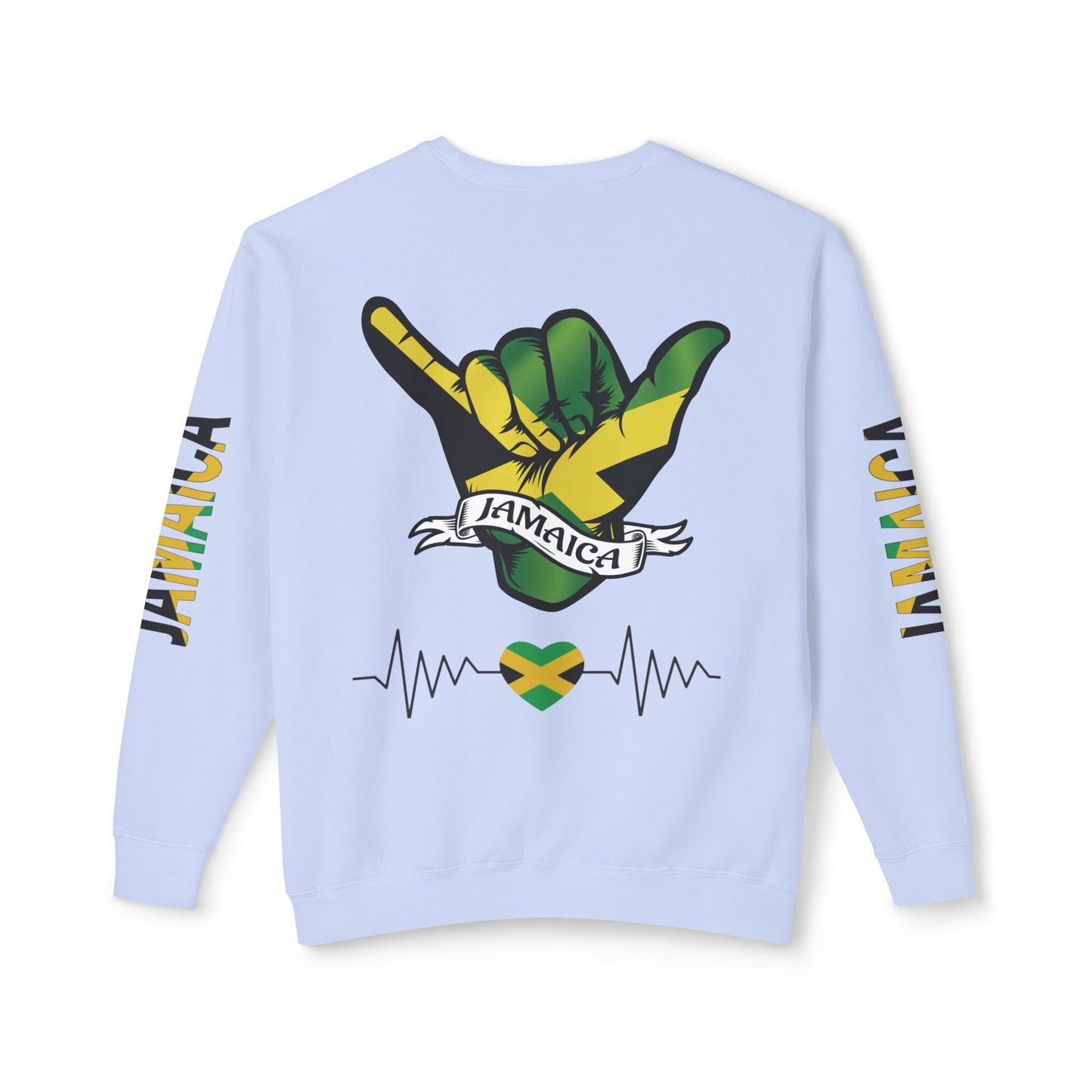 Jamaica Raise And Jesus Save Crewneck Lightweight Sweatshirt