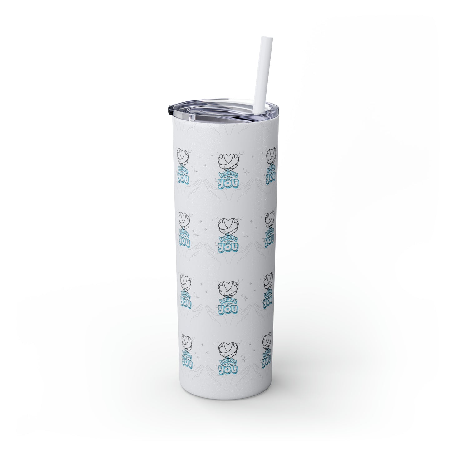 Believe In You Hot/Cold Skinny Tumbler with Straw, 20oz