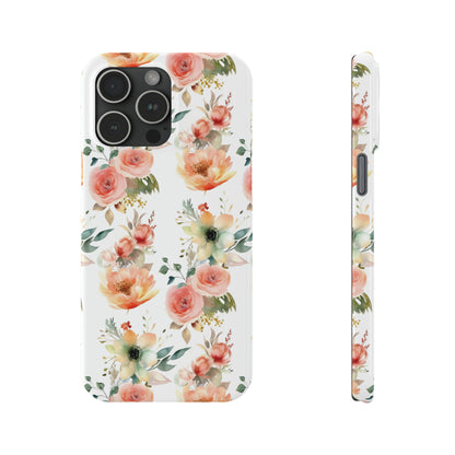 Flowers Pattern Slim iPhone Cases