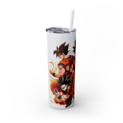 Goku Skinny Tumbler with Straw