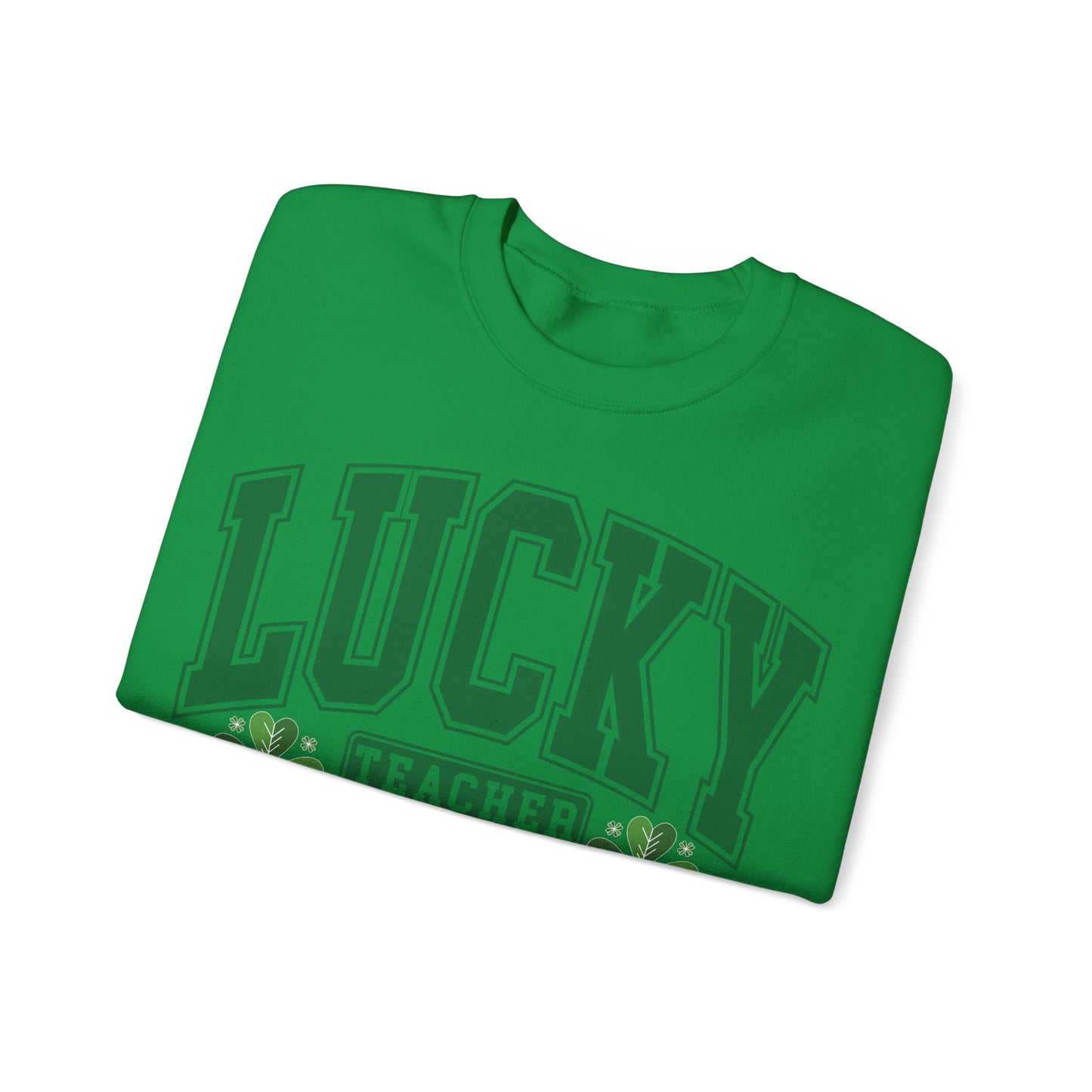 Lucky Teacher ST Patrick's Day Unisex Heavy Blend Crewneck Sweatshirt