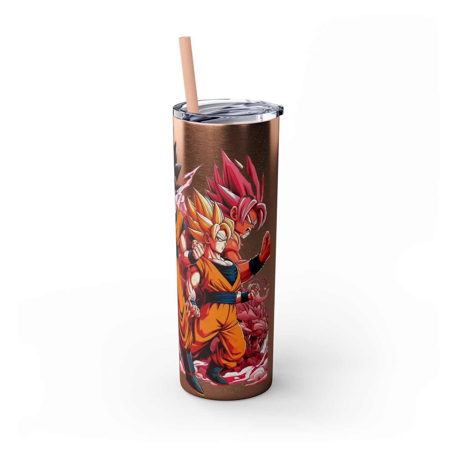 Goku Skinny Tumbler with Straw