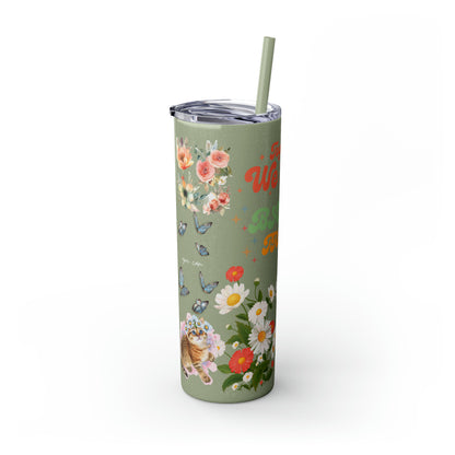 Together We Rise Skinny Tumbler with Straw, 20oz